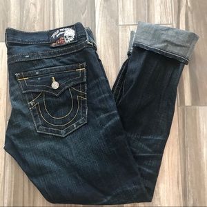 Size 28 True Religion Boyfriend Jeans Dark wash